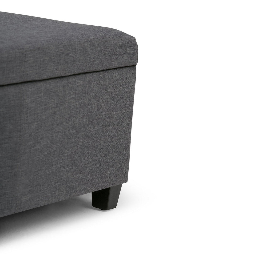 Avalon Storage Ottoman in Linen Image 9