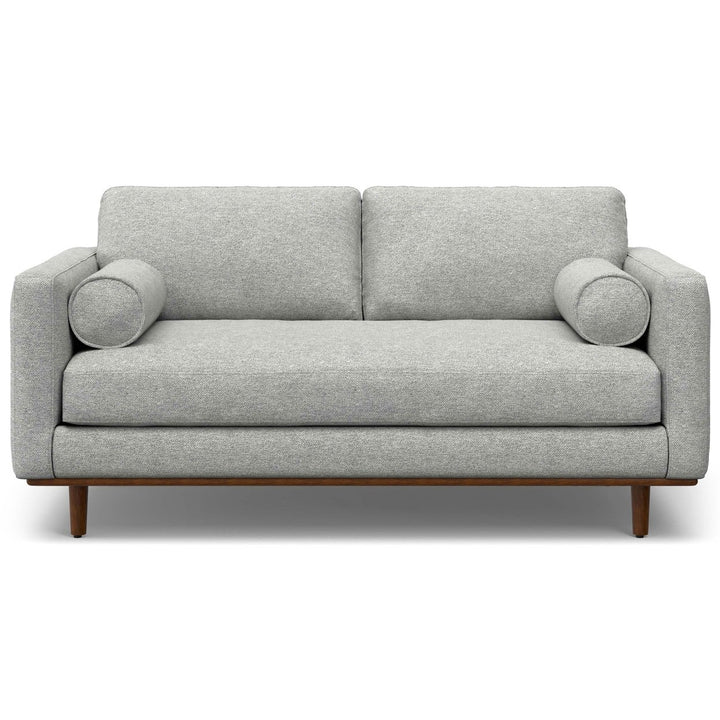 Morrison 72 Inch Sofa Woven Blend Fabric Loveseat Couch with Loose Back Cushions Image 2