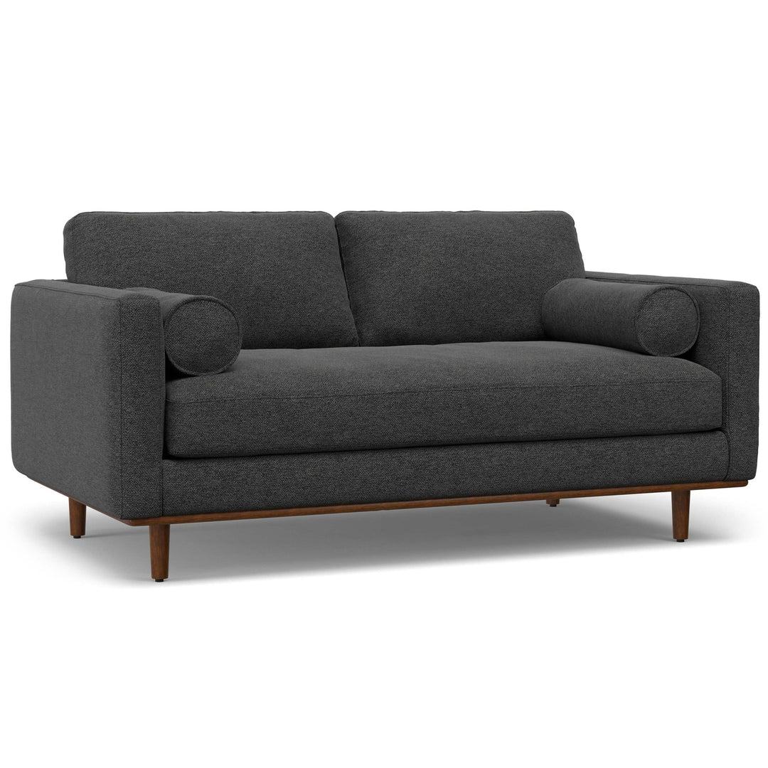 Morrison 72 Inch Sofa Woven Blend Fabric Loveseat Couch with Loose Back Cushions Image 4