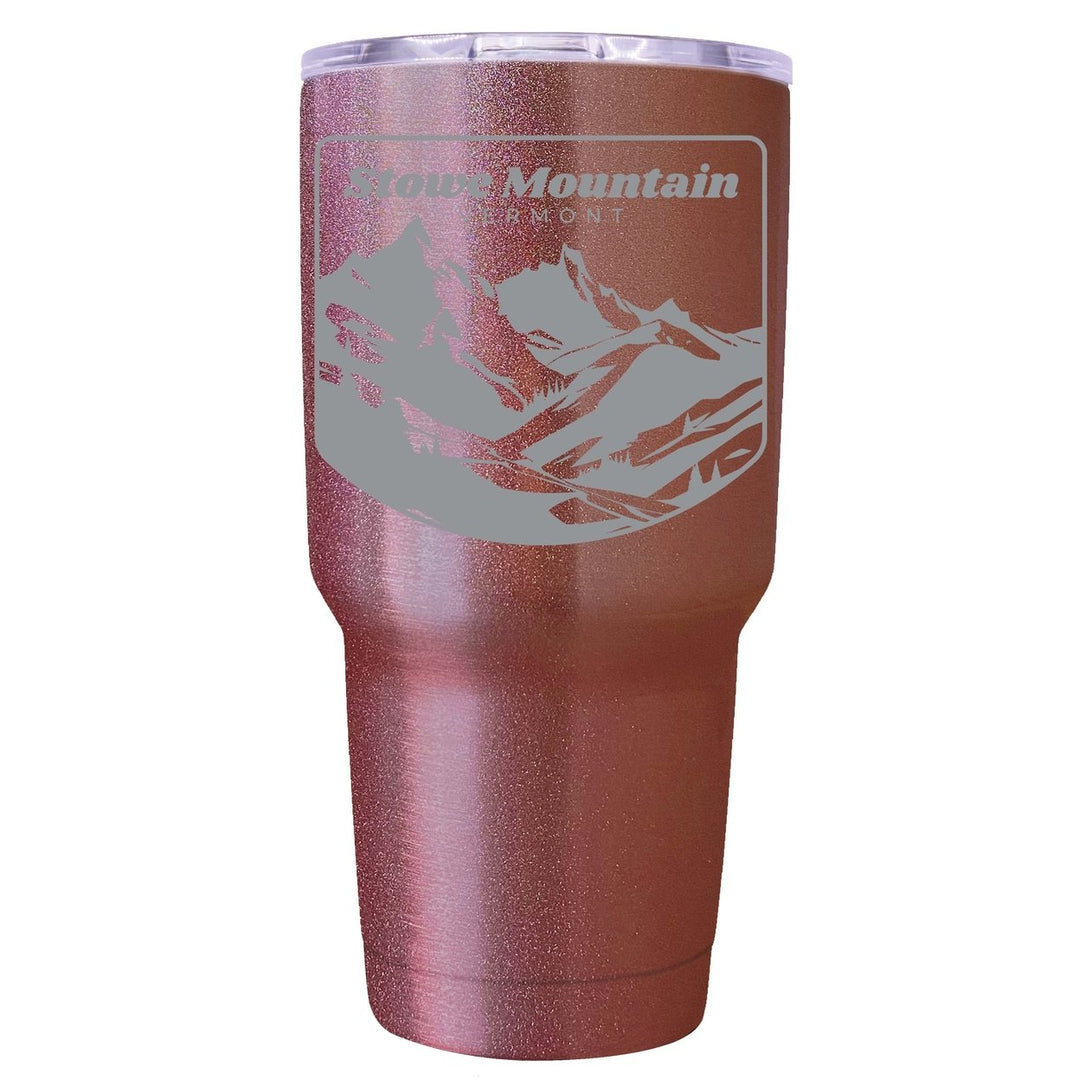 Stowe Mountain Vermont Souvenir 24 oz Engraved Insulated Stainless Steel Tumbler Image 1