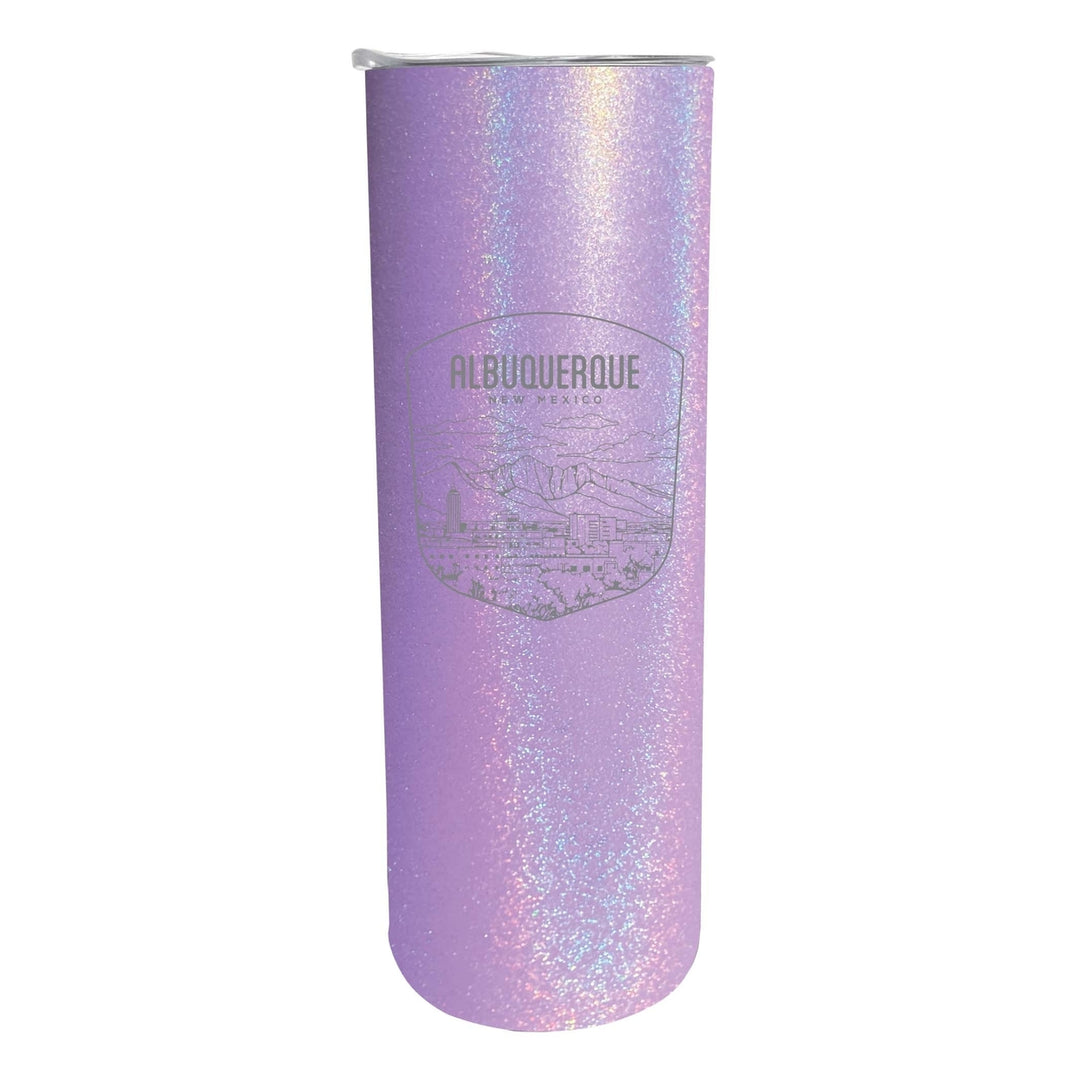 Albuquerque Mexico Souvenir 20 oz Engraved Insulated Stainless Steel Skinny Tumbler Image 6