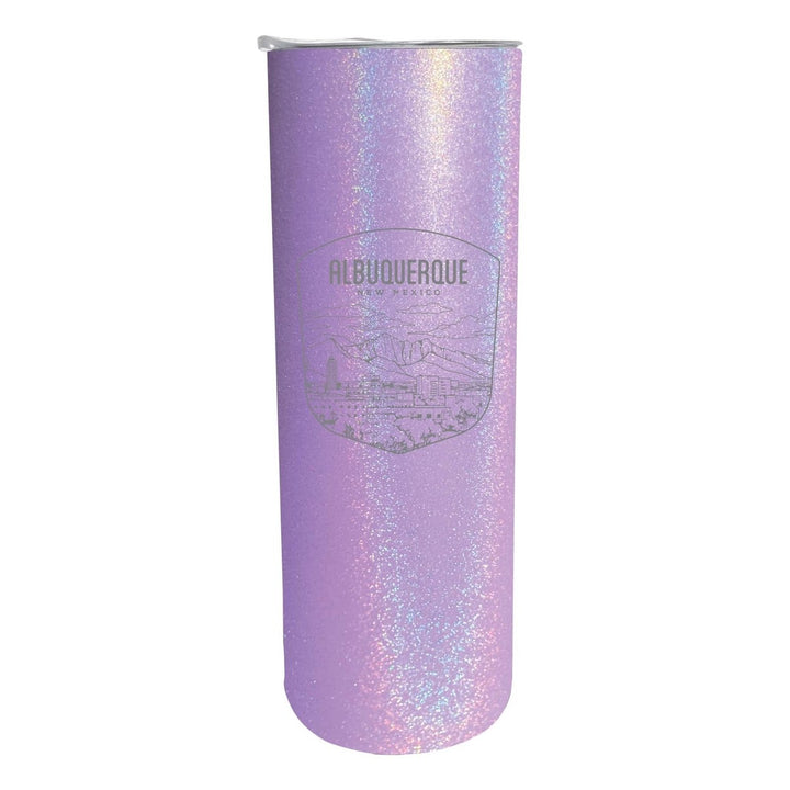 Albuquerque Mexico Souvenir 20 oz Engraved Insulated Stainless Steel Skinny Tumbler Image 1