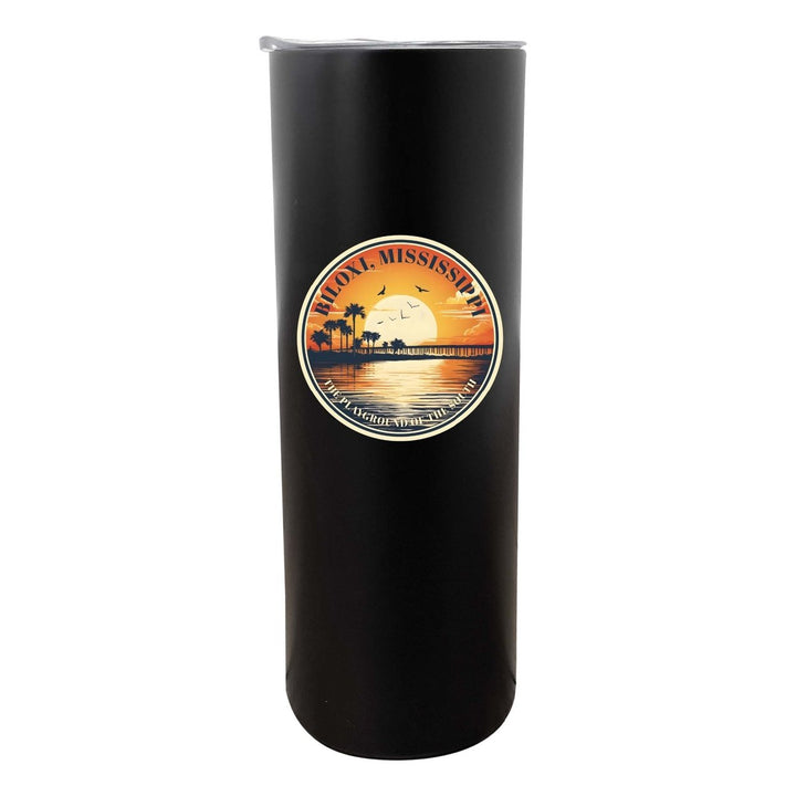 Biloxi Mississippi Design A Souvenir 20 oz Insulated Stainless Steel Skinny Tumbler Image 1