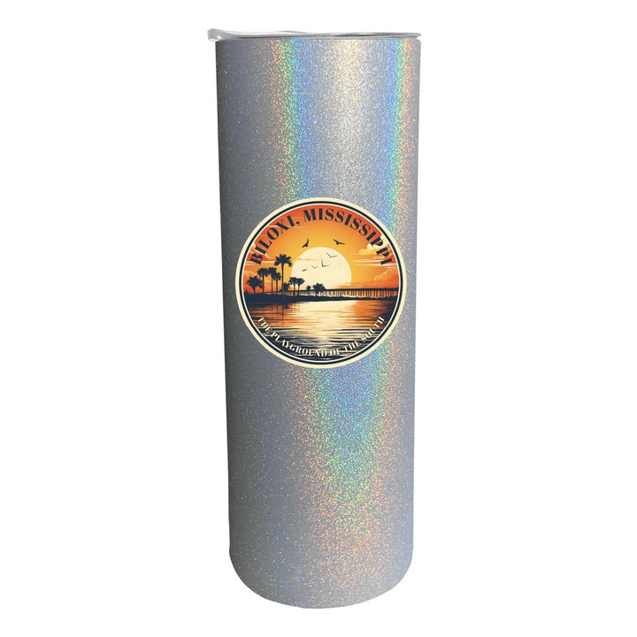 Biloxi Mississippi Design A Souvenir 20 oz Insulated Stainless Steel Skinny Tumbler Image 1