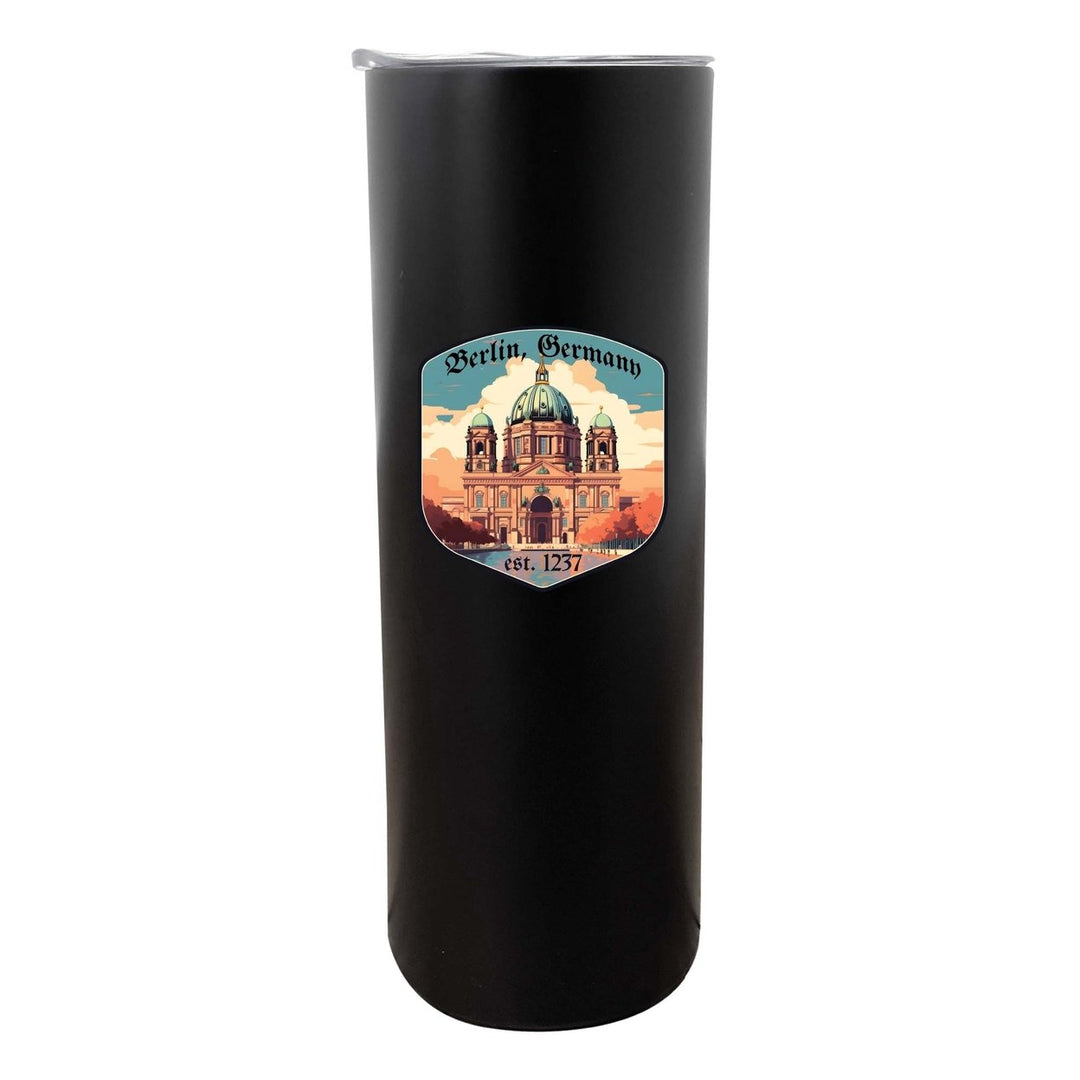 Berlin Germany Design B Souvenir 20 oz Insulated Stainless Steel Skinny Tumbler Image 2