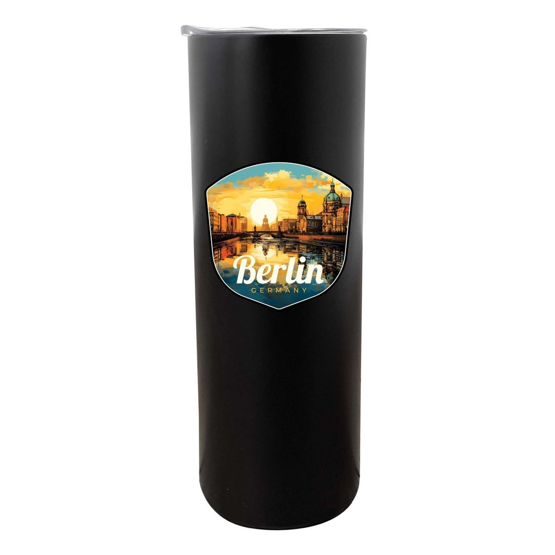 Berlin Germany Design C Souvenir 20 oz Insulated Stainless Steel Skinny Tumbler Image 3