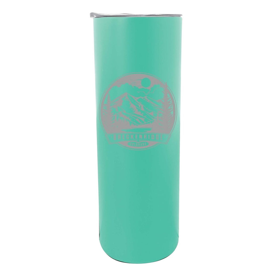 Breckenridge Colorado Souvenir 20 oz Engraved Insulated Stainless Steel Skinny Tumbler Image 5