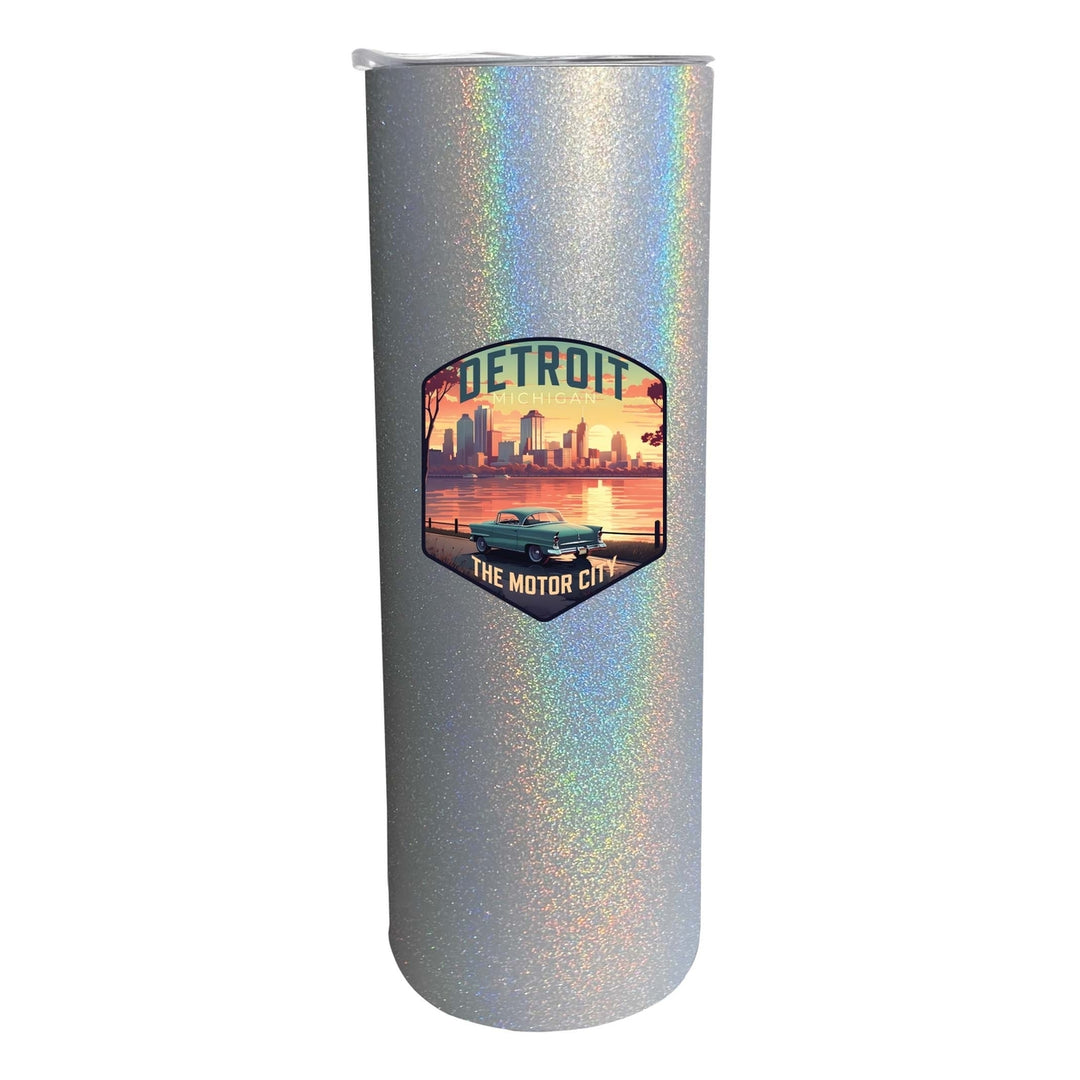 Detroit Michigan Design A Souvenir 20 oz Insulated Stainless Steel Skinny Tumbler Image 6