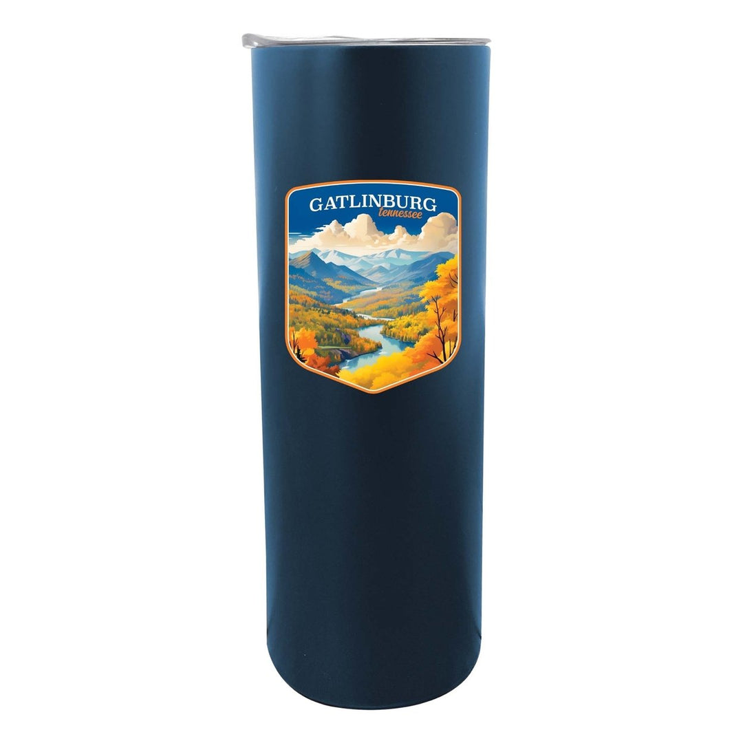 Gatlinburg Tennessee Design D Souvenir 20 oz Insulated Stainless Steel Skinny Tumbler Image 4