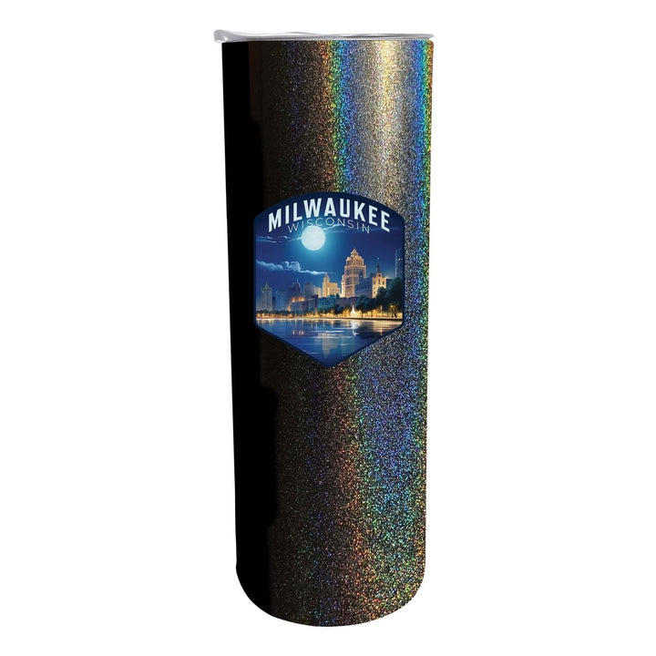 Milwaukee Wisconsin Design B Souvenir 20 oz Insulated Stainless Steel Skinny Tumbler Image 2