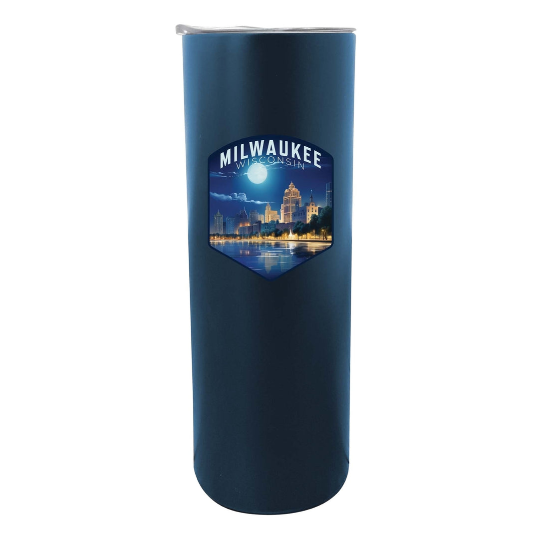 Milwaukee Wisconsin Design B Souvenir 20 oz Insulated Stainless Steel Skinny Tumbler Image 4