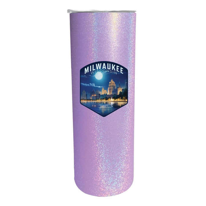 Milwaukee Wisconsin Design B Souvenir 20 oz Insulated Stainless Steel Skinny Tumbler Image 1