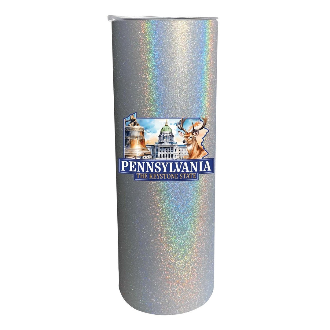 Pennsylvania Design D Souvenir 20 oz Insulated Stainless Steel Skinny Tumbler Image 3