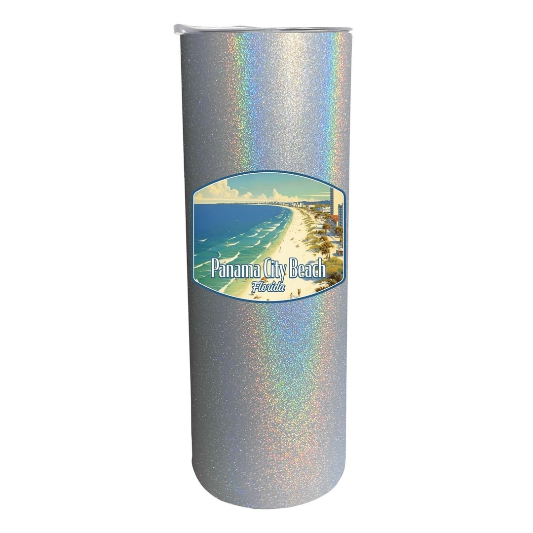 Panama City Beach Florida Design A Souvenir 20 oz Insulated Stainless Steel Skinny Tumbler Image 1