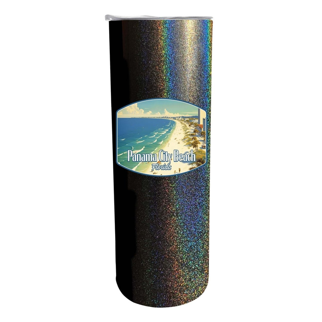 Panama City Beach Florida Design A Souvenir 20 oz Insulated Stainless Steel Skinny Tumbler Image 3