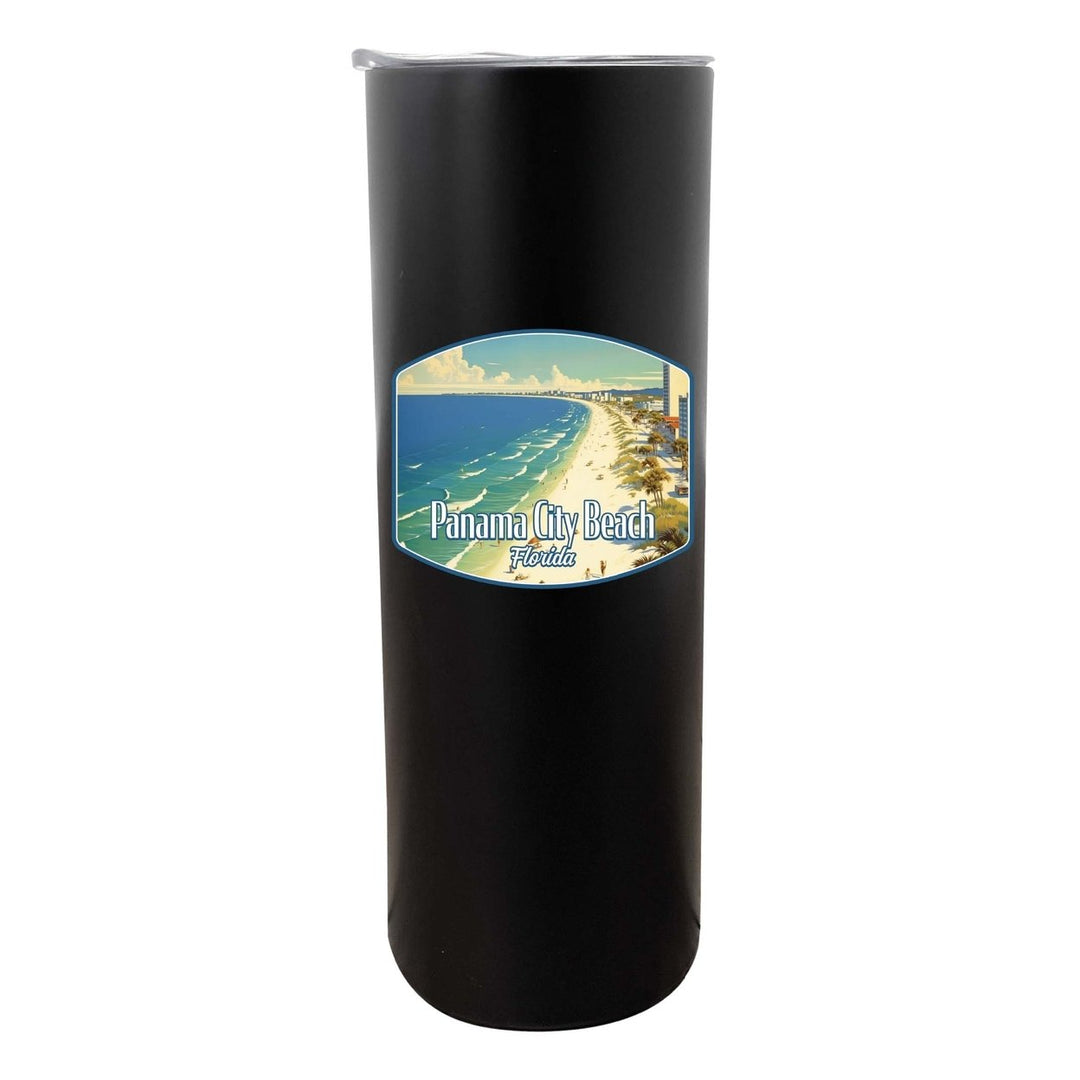 Panama City Beach Florida Design A Souvenir 20 oz Insulated Stainless Steel Skinny Tumbler Image 5