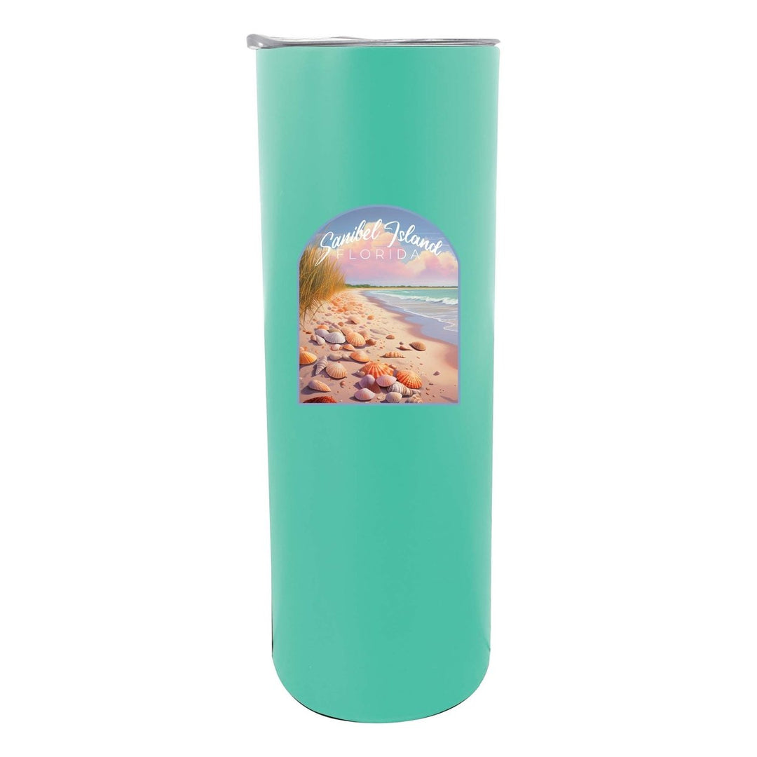 Sanibel Island Florida Design B Souvenir 20 oz Insulated Stainless Steel Skinny Tumbler Image 1