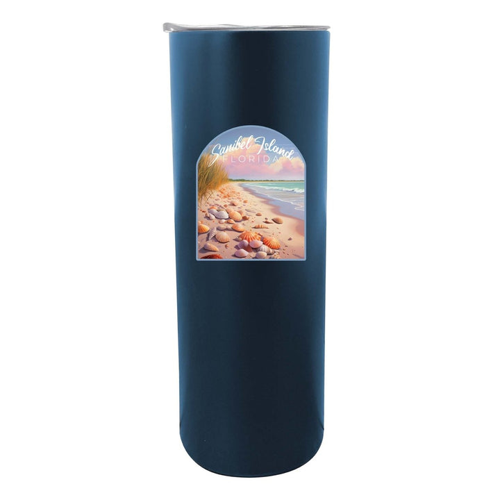 Sanibel Island Florida Design B Souvenir 20 oz Insulated Stainless Steel Skinny Tumbler Image 5