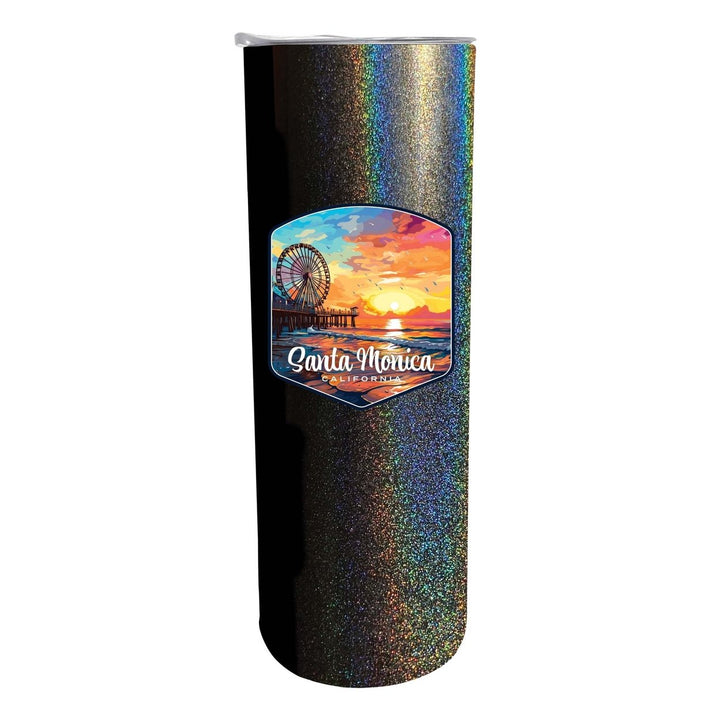 Santa Monica California Design A Souvenir 20 oz Insulated Stainless Steel Skinny Tumbler Image 5