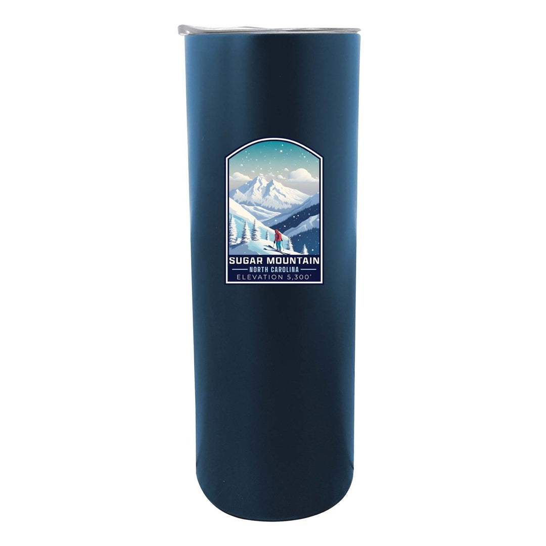 Sugar Mountain North Carolina Design B Souvenir 20 oz Insulated Stainless Steel Skinny Tumbler Image 1