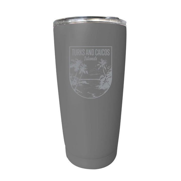 Turks and Caicos Islands Souvenir 16 oz Engraved Stainless Steel Insulated Tumbler Image 4