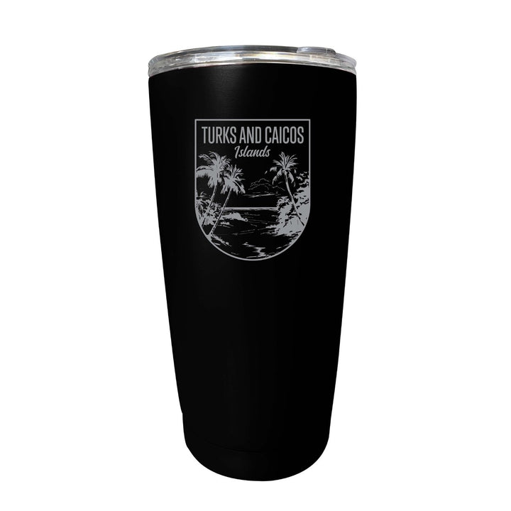 Turks and Caicos Islands Souvenir 16 oz Engraved Stainless Steel Insulated Tumbler Image 6