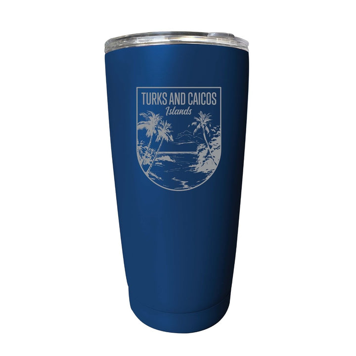 Turks and Caicos Islands Souvenir 16 oz Engraved Stainless Steel Insulated Tumbler Image 8