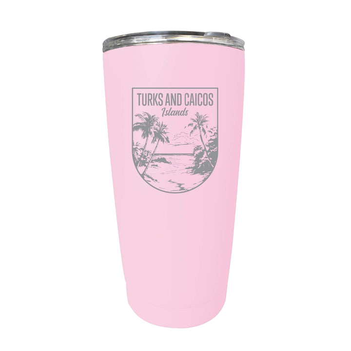 Turks and Caicos Islands Souvenir 16 oz Engraved Stainless Steel Insulated Tumbler Image 9