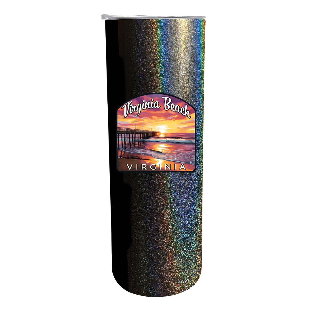 Virginia Beach Viginia Design A Souvenir 20 oz Insulated Stainless Steel Skinny Tumbler Image 2