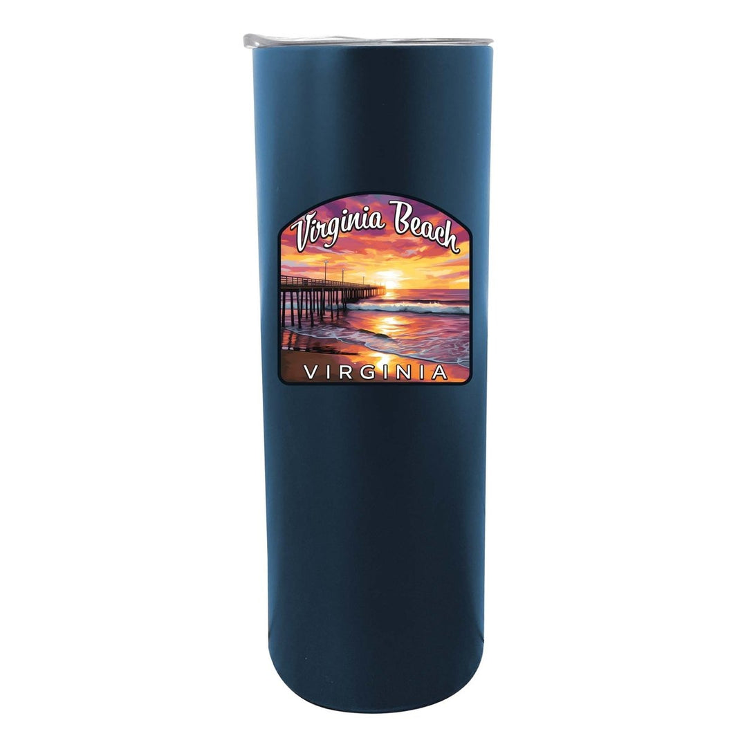 Virginia Beach Viginia Design A Souvenir 20 oz Insulated Stainless Steel Skinny Tumbler Image 4