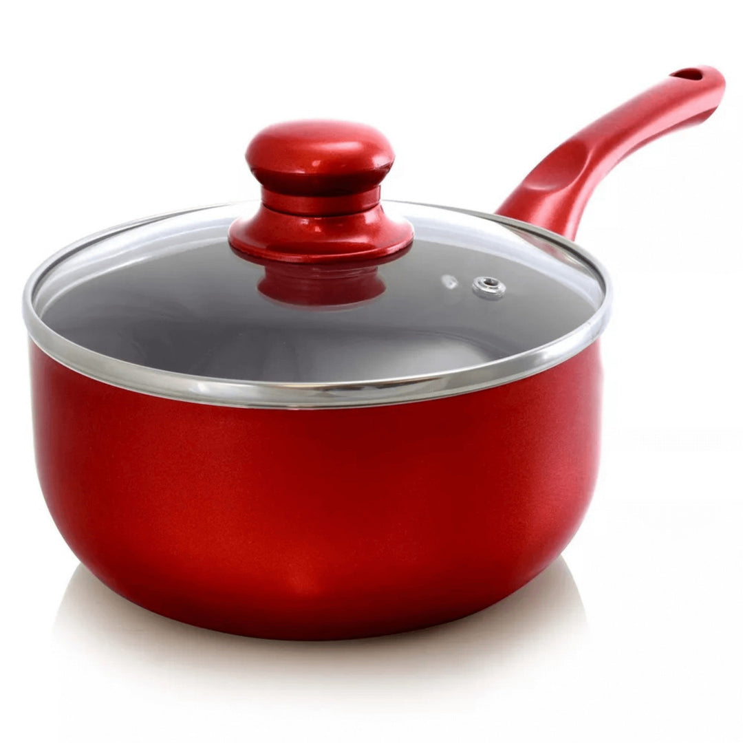 Better Chef 1.5Qt Ceramic Saucepan with Glass Lid Nonstick Cool-Touch Handle SP3 Image 1