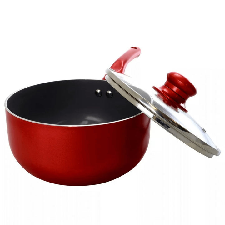 Better Chef 1.5Qt Ceramic Saucepan with Glass Lid Nonstick Cool-Touch Handle SP3 Image 3