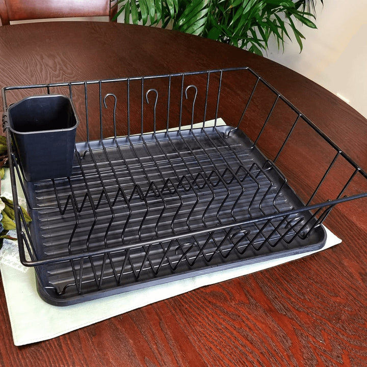 Better Chef 16-inch 3-Piece Dish Rack PVC-Coated Steel Large Drainer DR-1602 Image 3