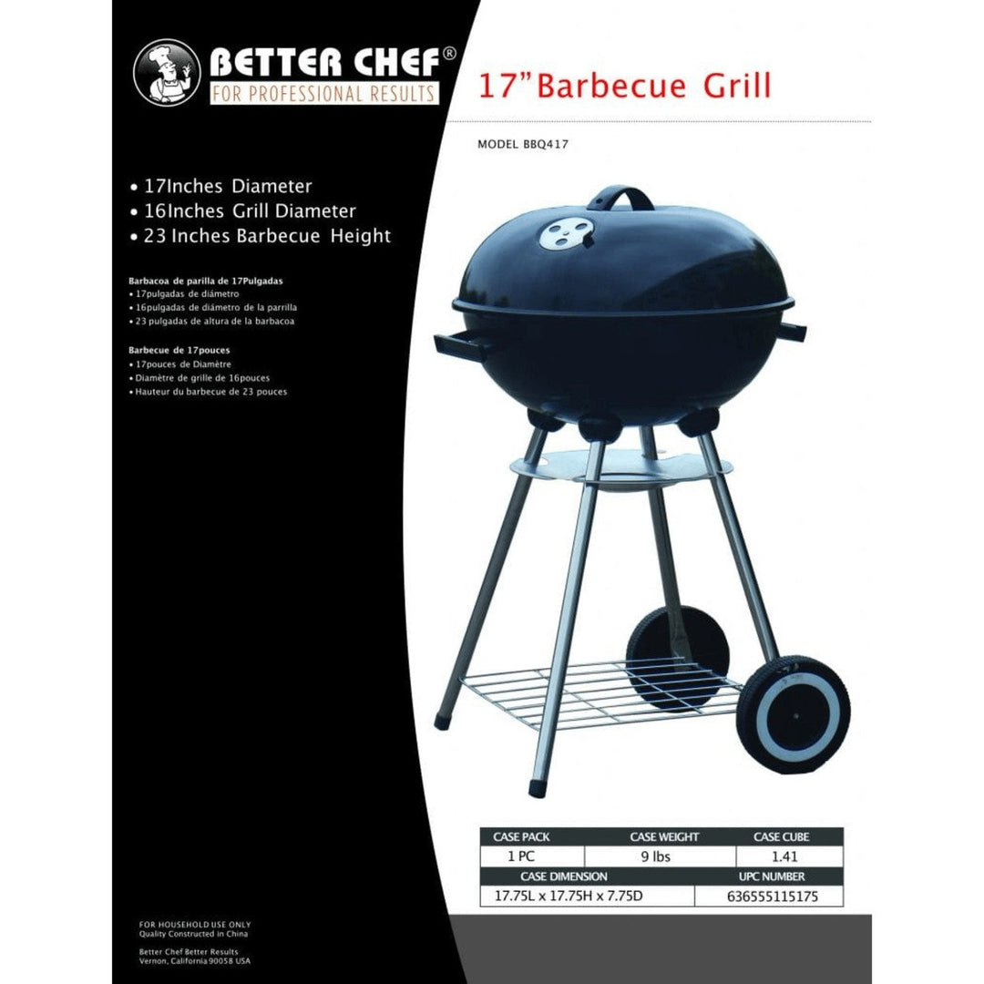 Better Chef 17 Inch Portable Charcoal Grill Rust Resistant Aluminum Ash Catcher Image 4