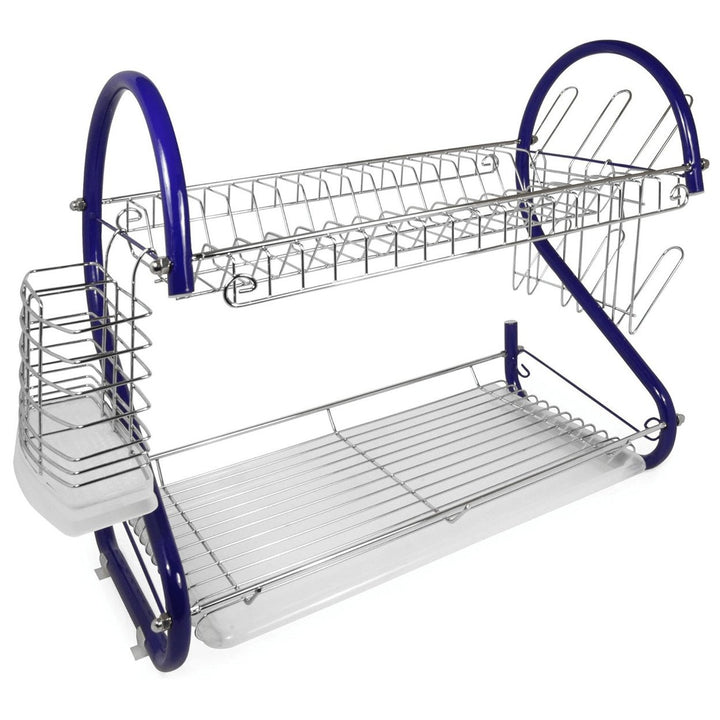Better Chef 22" 2-Level Colored-Chrome-Plated S-Shaped Dish Rack Image 8