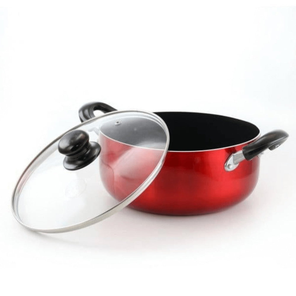 Better Chef 7-Piece Non-Stick Cookware Set Aluminum Granite Red F889R Image 2