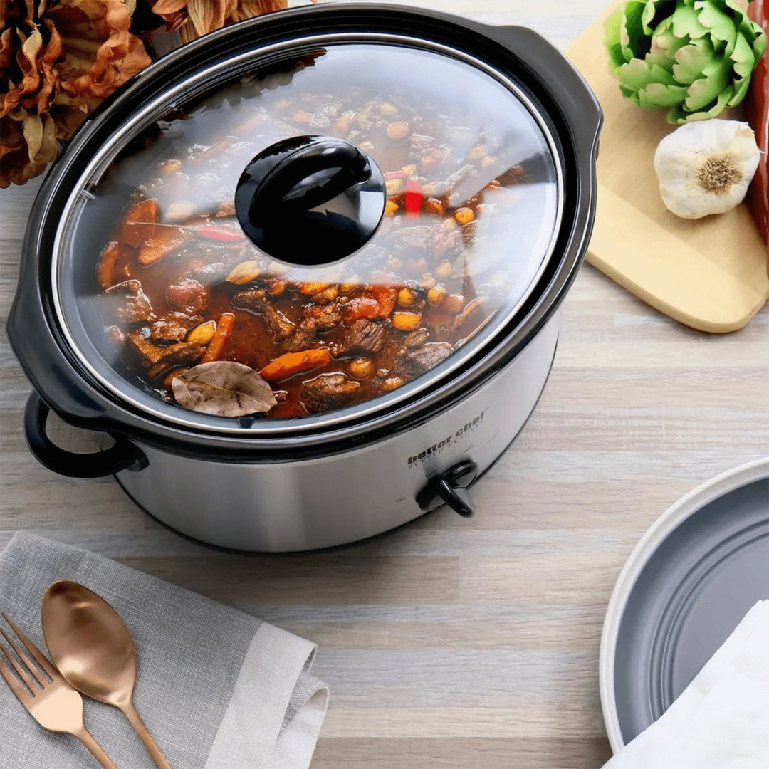 Better Chef 4-Quart Oval Slow Cooker in Brushed Stainless Steel Image 5