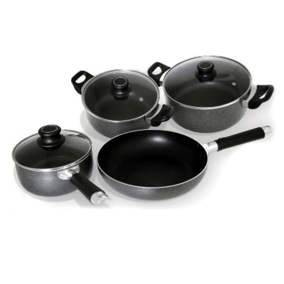 Better Chef Aluminum Non-Stick Cookware Set 7-Piece Granite Grey F888 Image 1