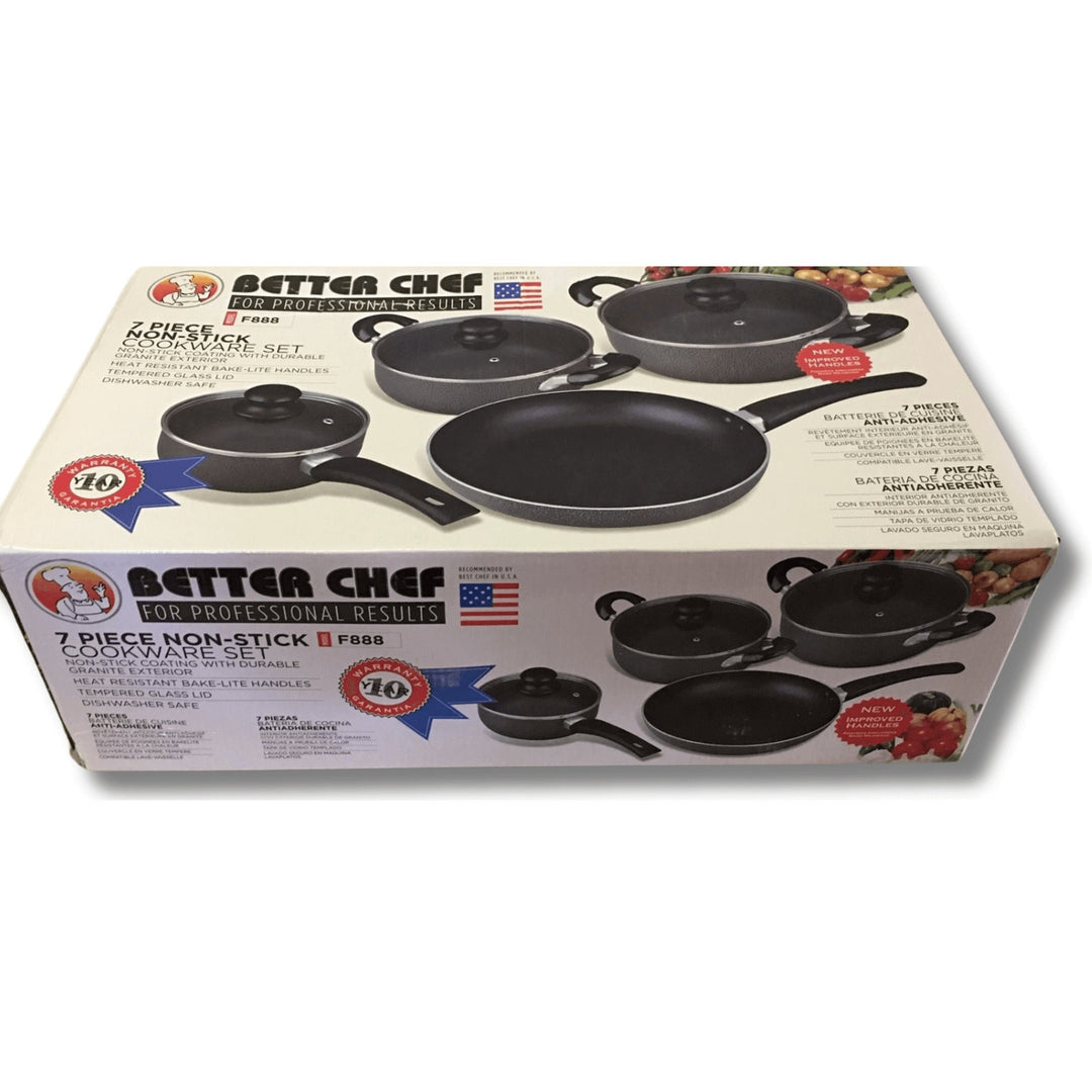 Better Chef Aluminum Non-Stick Cookware Set 7-Piece Granite Grey F888 Image 3