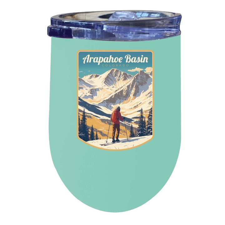 Arapahoe Basin Design A Souvenir 12 oz Insulated Wine Stainless Steel Tumbler Image 1