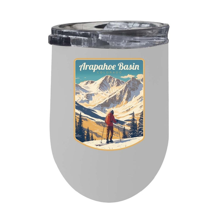 Arapahoe Basin Design A Souvenir 12 oz Insulated Wine Stainless Steel Tumbler Image 5