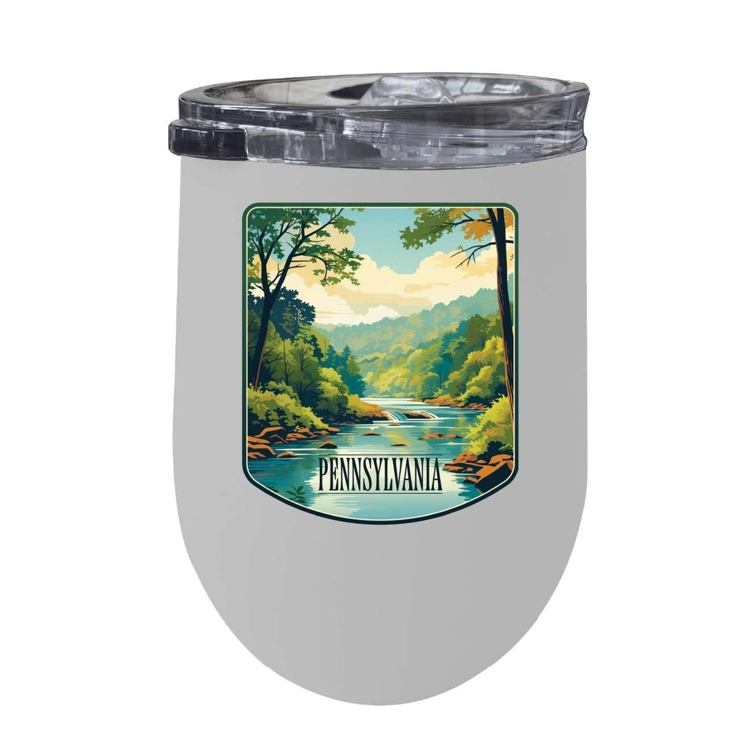 Pennsylvania Design B Souvenir 12 oz Insulated Wine Stainless Steel Tumbler Image 6