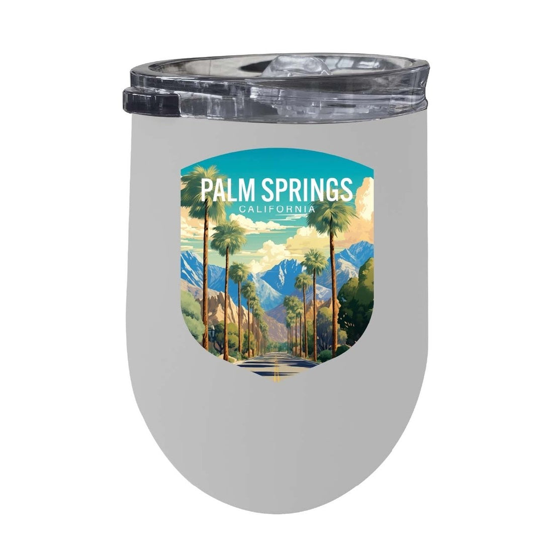 Palm Springs California Design A Souvenir 12 oz Insulated Wine Stainless Steel Tumbler Image 2