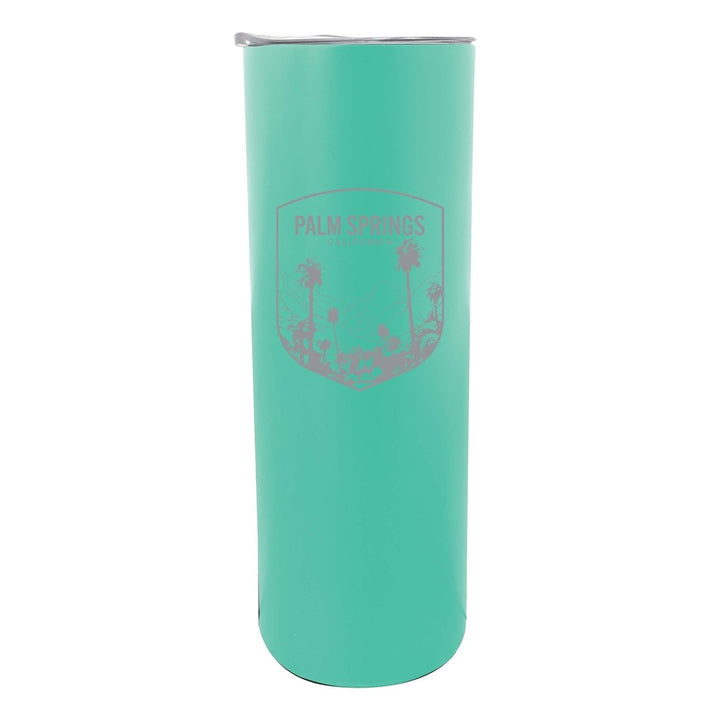 Palm Springs Califronia Souvenir 20 oz Engraved Insulated Stainless Steel Skinny Tumbler Image 3