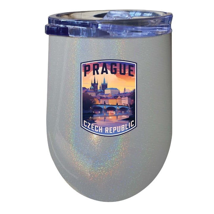 Prague Czech Republic Design B Souvenir 12 oz Insulated Wine Stainless Steel Tumbler Image 4