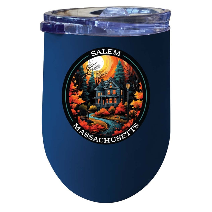 Salem Massachussettes Design B Souvenir 12 oz Insulated Wine Stainless Steel Tumbler Image 7