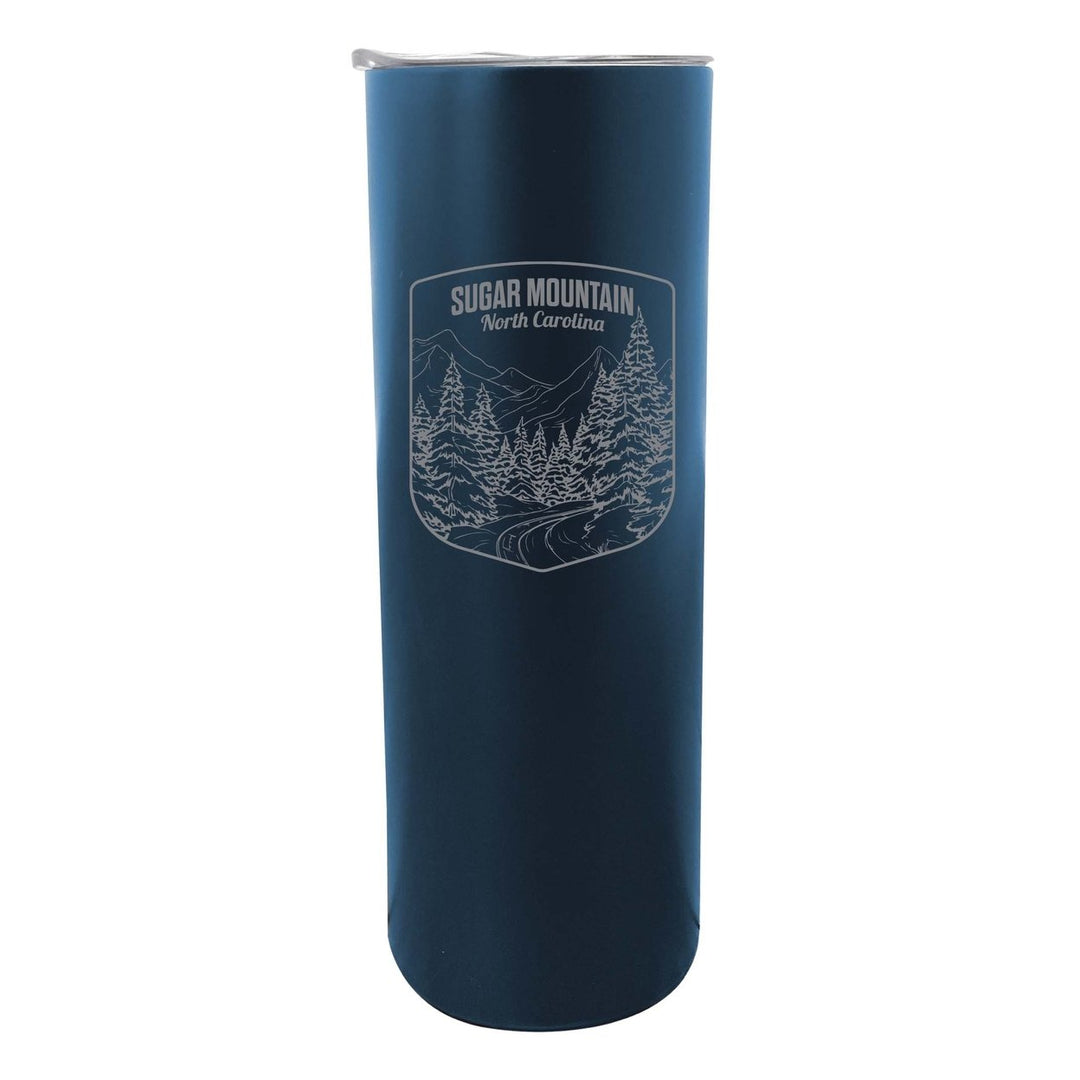 Sugar Mountain North Carolina Souvenir 20 oz Engraved Insulated Stainless Steel Skinny Tumbler Image 1