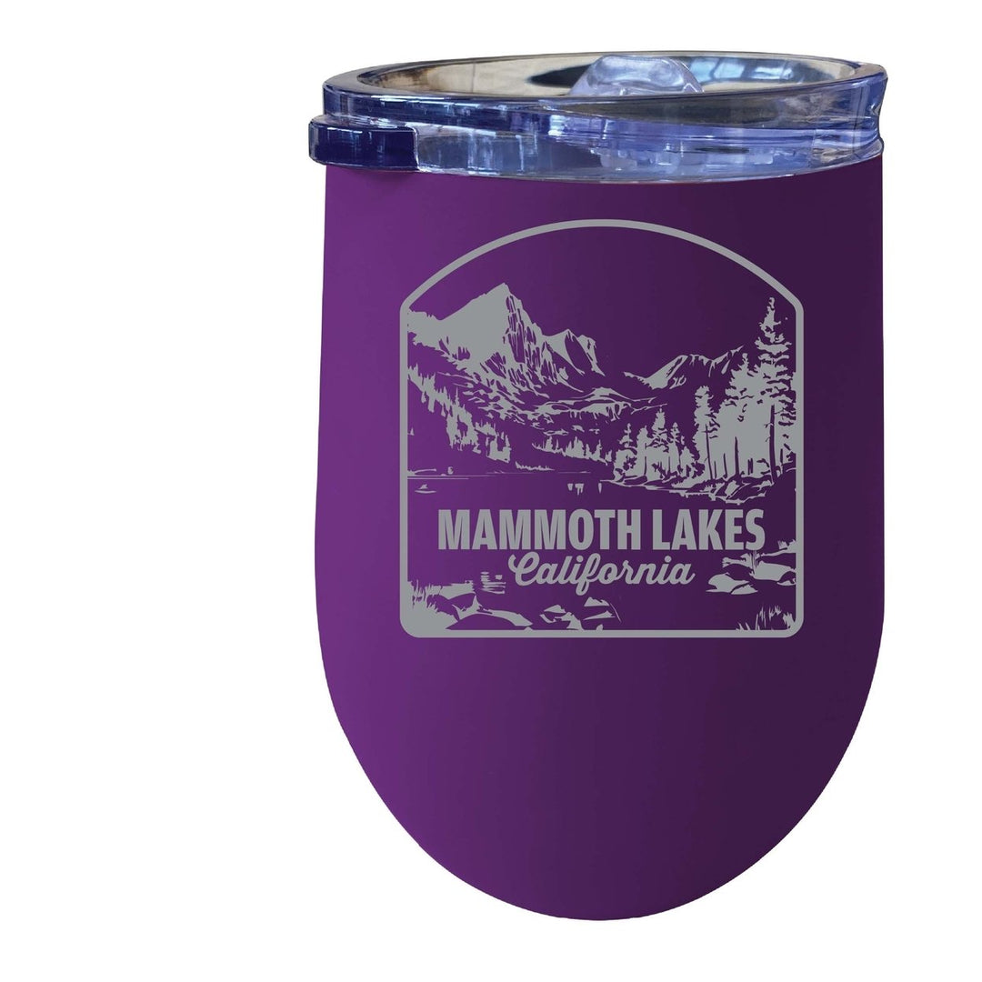 Mammoth Lakes California Souvenir 12 oz Engraved Insulated Wine Stainless Steel Tumbler Image 1