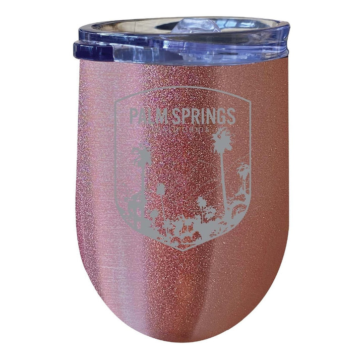 Palm Springs Califronia Souvenir 12 oz Engraved Insulated Wine Stainless Steel Tumbler Image 1