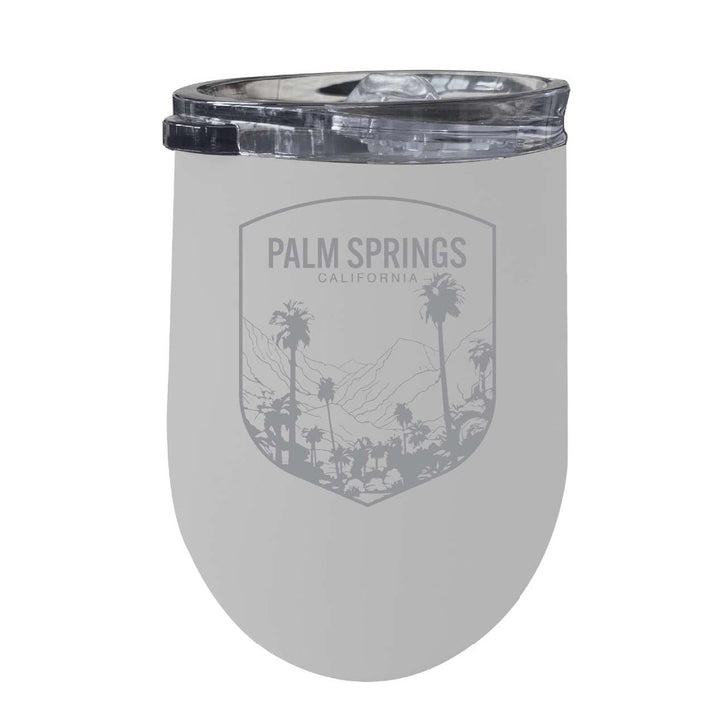 Palm Springs Califronia Souvenir 12 oz Engraved Insulated Wine Stainless Steel Tumbler Image 5